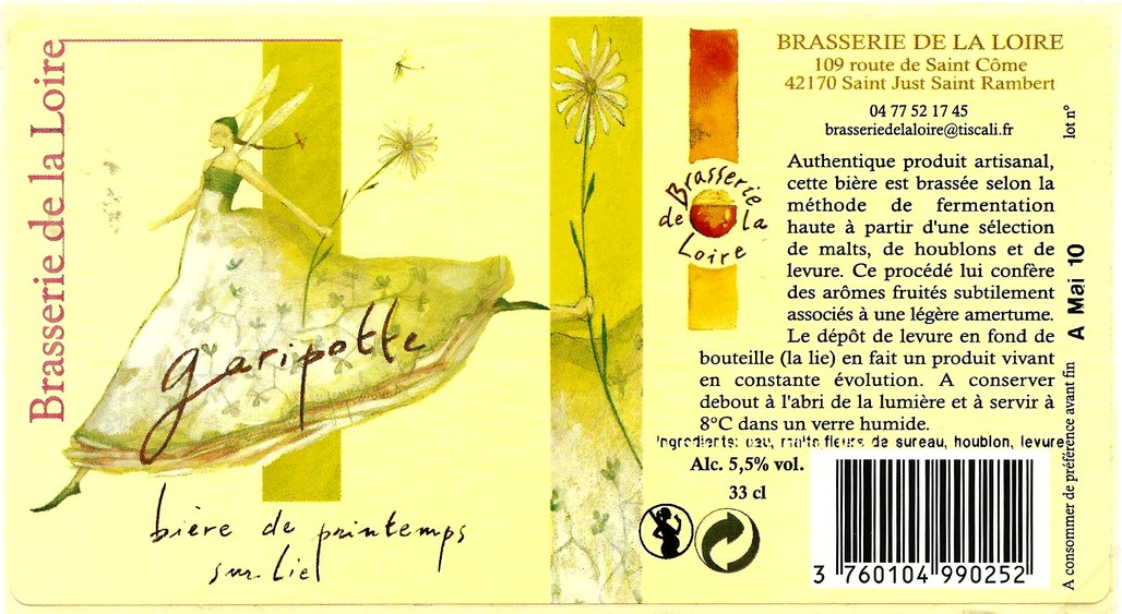 BRASSERIE DE LA LOIRE 16 etiquette BRASSERIE DE LA LOIRE 16