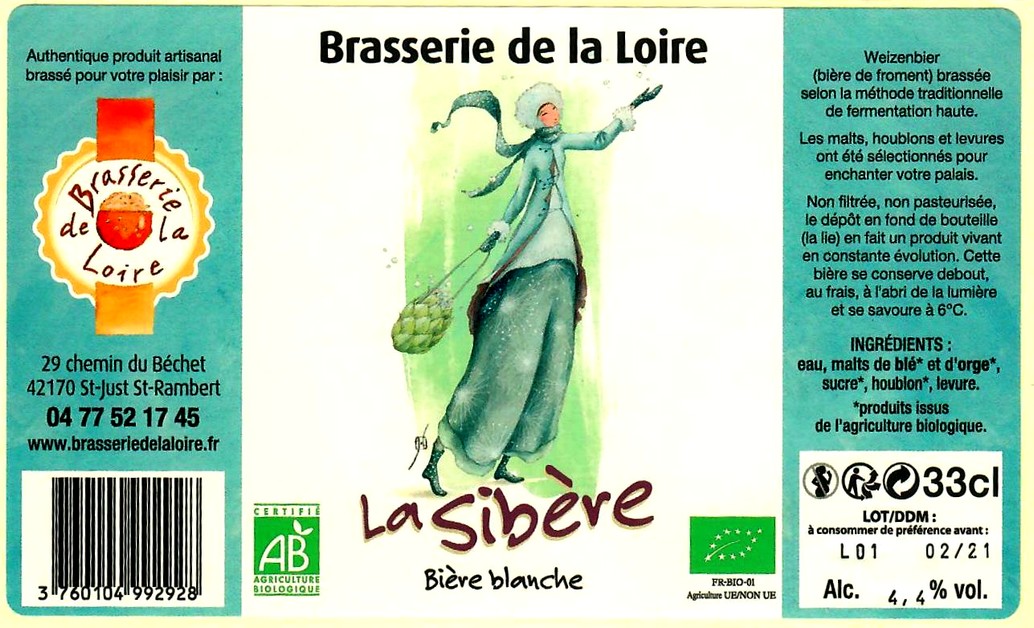 BRASSERIE DE LA LOIRE 18 etiquette BRASSERIE DE LA LOIRE 18