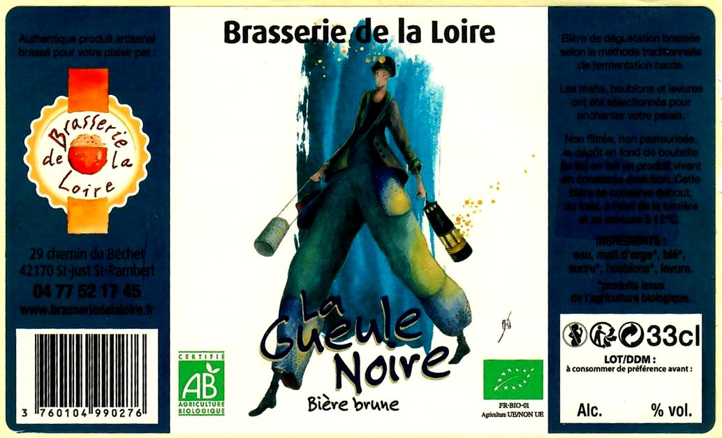 BRASSERIE DE LA LOIRE 19 etiquette BRASSERIE DE LA LOIRE 19