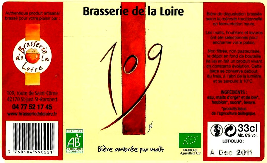 etiquette BRASSERIE DE LA LOIRE 26 etiquette BRASSERIE DE LA LOIRE 26