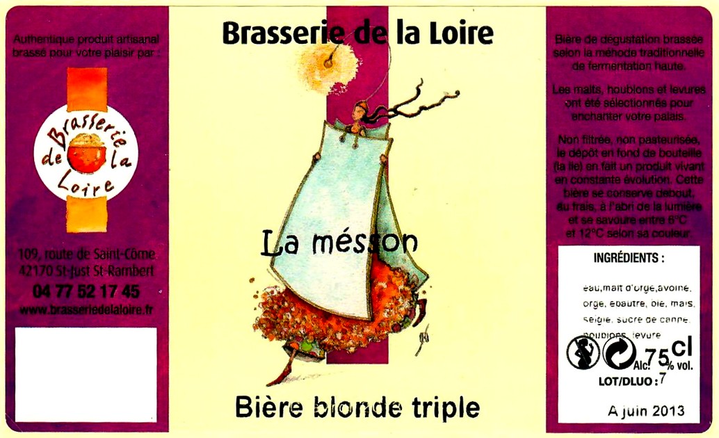 etiquette BRASSERIE DE LA LOIRE 32 etiquette BRASSERIE DE LA LOIRE 32