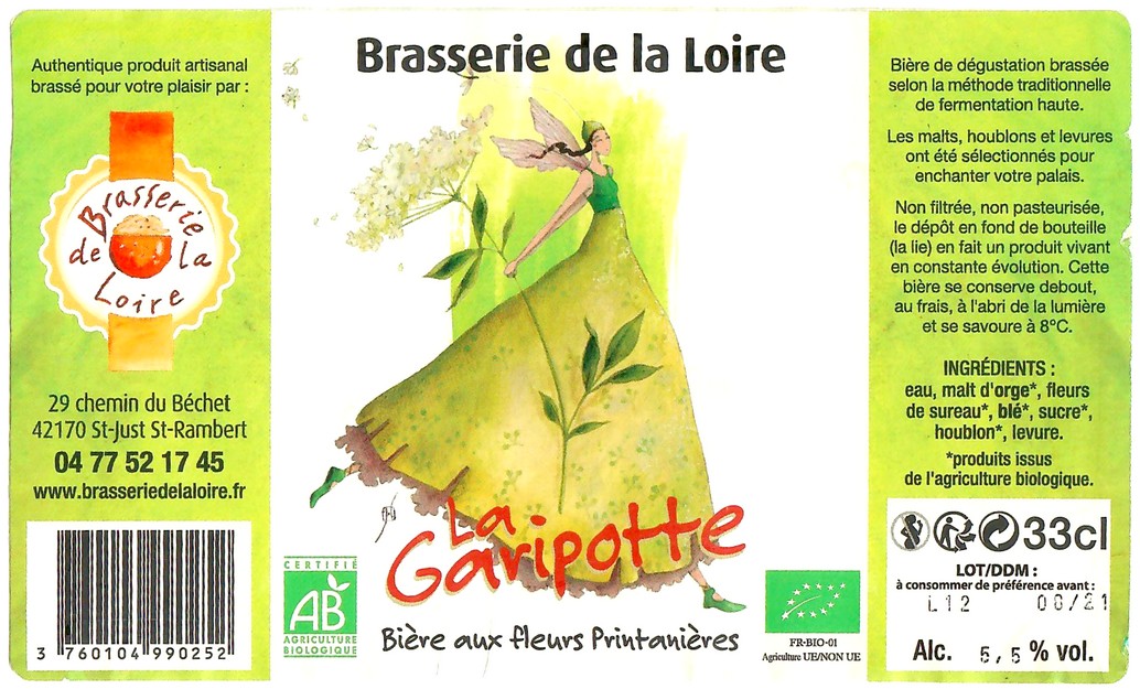 Etiquette BRASSERIE DE LA LOIRE 37 Etiquette BRASSERIE DE LA LOIRE 37