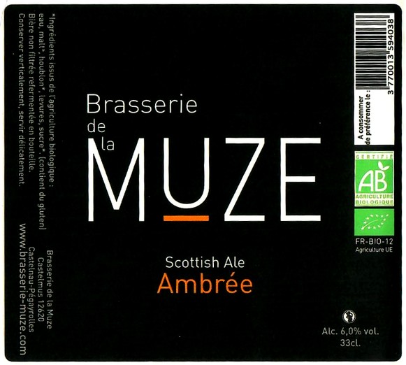 Etiquette BRASSERIE DE LA MUZE 01