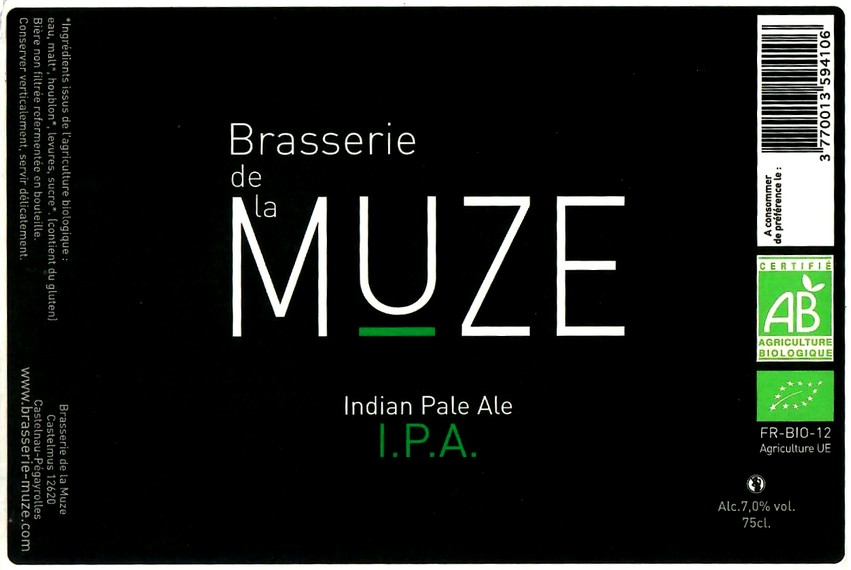 Etiquette BRASSERIE DE LA MUZE 11