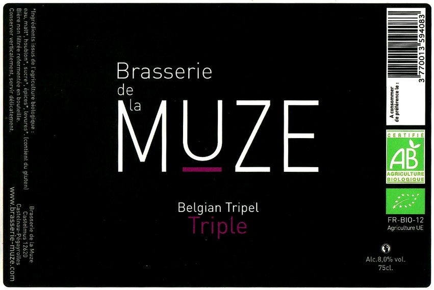 Etiquette BRASSERIE DE LA MUZE 12
