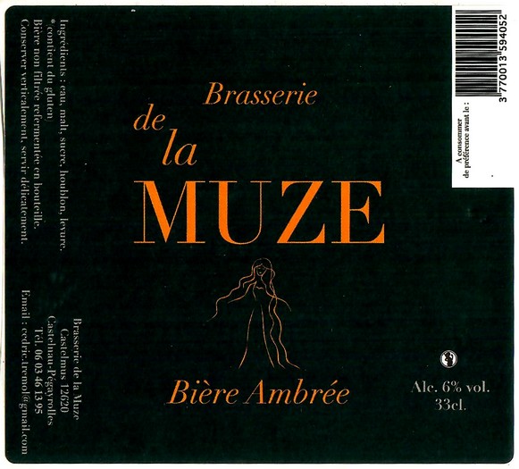 Etiquette BRASSERIE DE LA MUZE 13