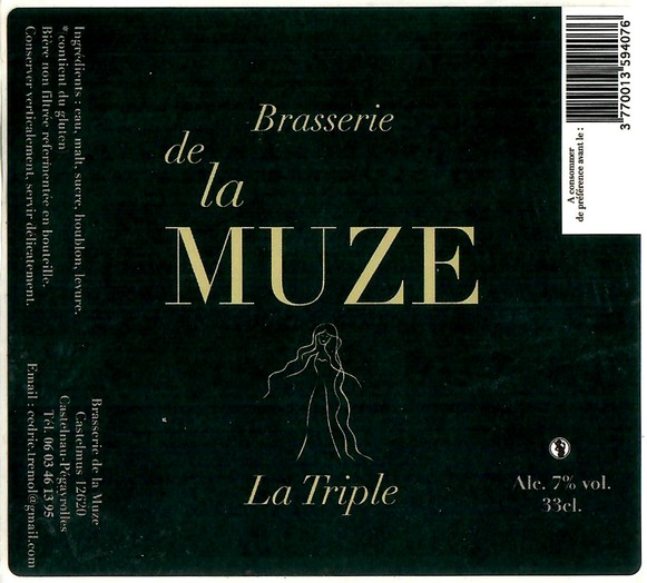 Etiquette BRASSERIE DE LA MUZE 17