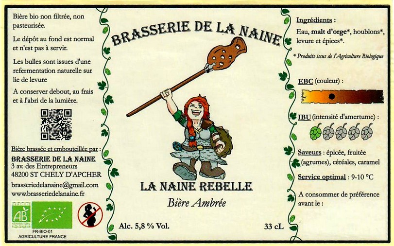 Etiquette BRASSERIE DE LA NAINE 04