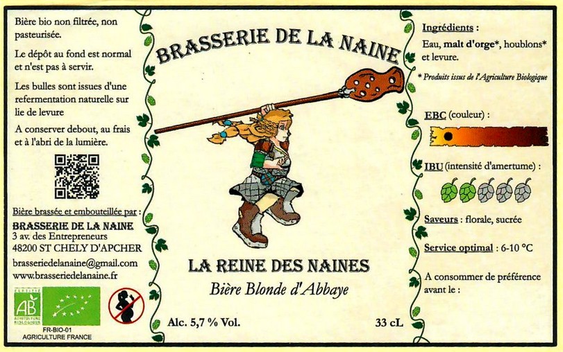 Etiquette BRASSERIE DE LA NAINE 06