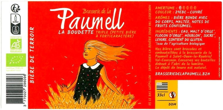 Etiquette BRASSERIE DE LA PAUMELL 25