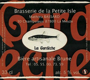 Etiquette BRASSERIE DE LA PETITE ISLE 03