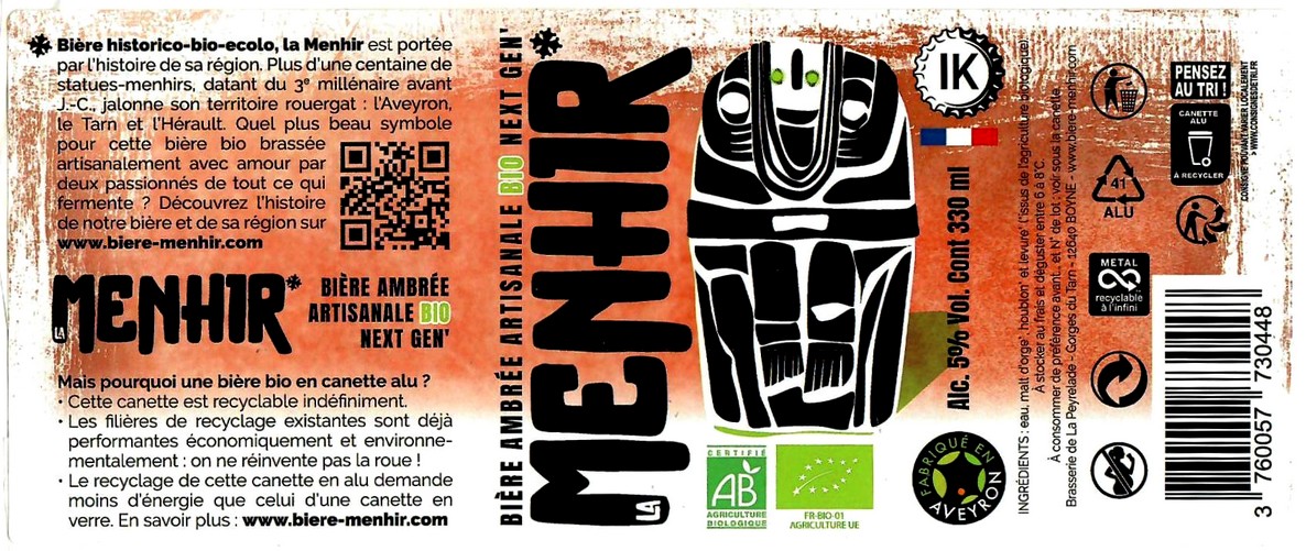 etiquette BRASSERIE DE LA PEYRELADE 05