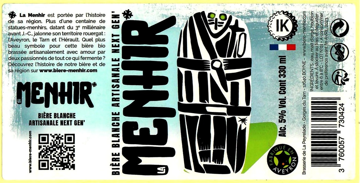 etiquette BRASSERIE DE LA PEYRELADE 07