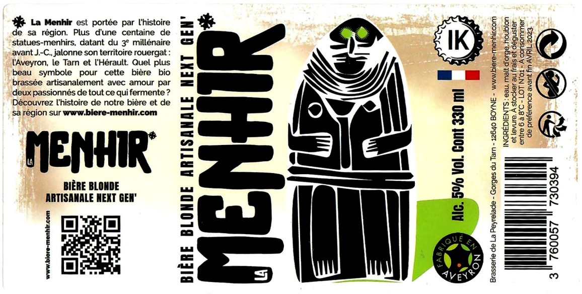 etiquette BRASSERIE DE LA PEYRELADE 08