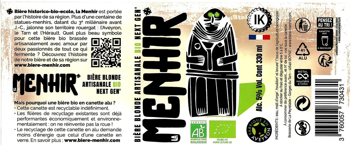 Etiquette BRASSERIE DE LA PEYRELADE 09