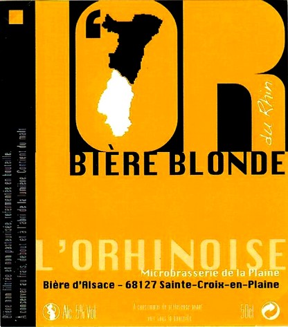 etiquette BRASSERIE DE LA PLAINE ALSACE 02