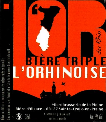 etiquette BRASSERIE DE LA PLAINE ALSACE 11