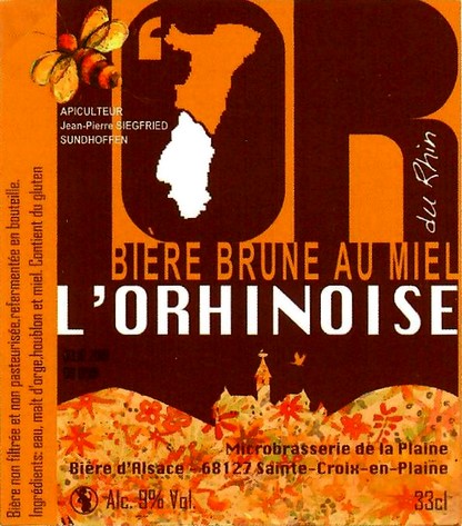 etiquette BRASSERIE DE LA PLAINE ALSACE 16