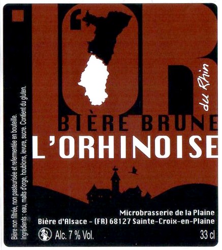 Etiquette BRASSERIE DE LA PLAINE ALSACE 20