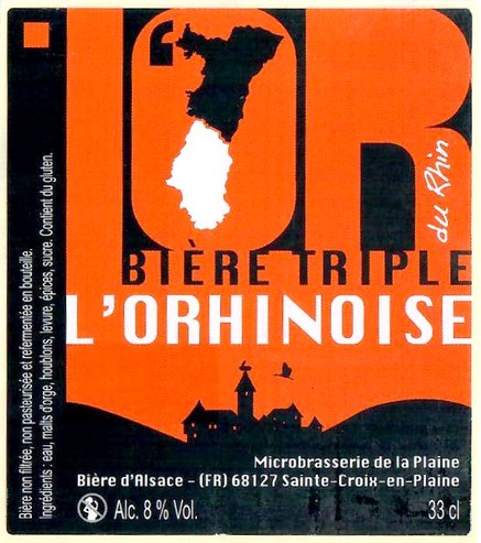 Etiquette BRASSERIE DE LA PLAINE ALSACE 28