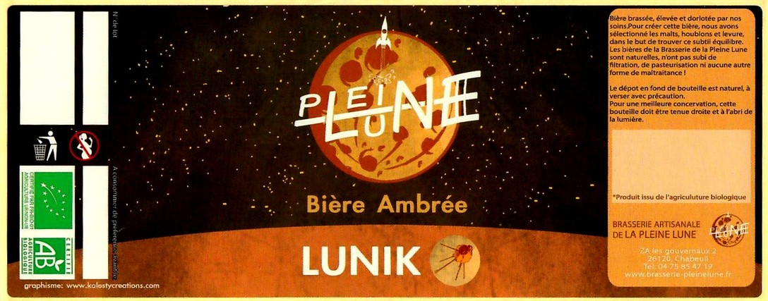 etiquette BRASSERIE DE LA PLEINE LUNE 49