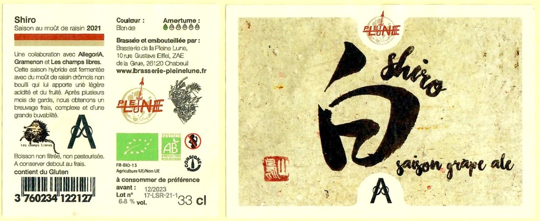 Etiquette BRASSERIE DE LA PLEINE LUNE 51