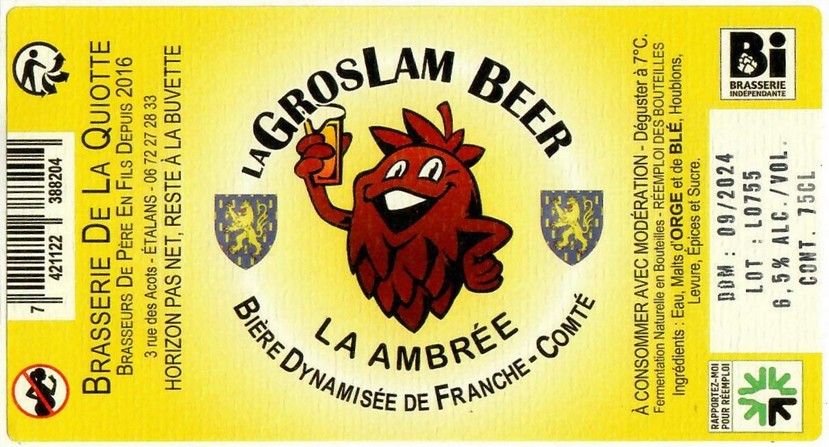 Etiquette BRASSERIE DE LA QUIOTTE 19