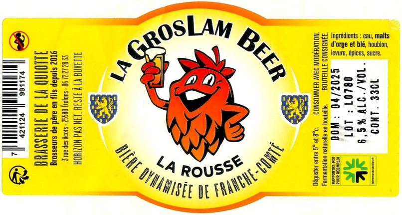 Etiquette BRASSERIE DE LA QUIOTTE 22