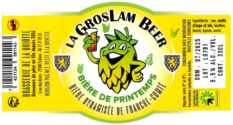 Etiquette BRASSERIE DE LA QUIOTTE 25