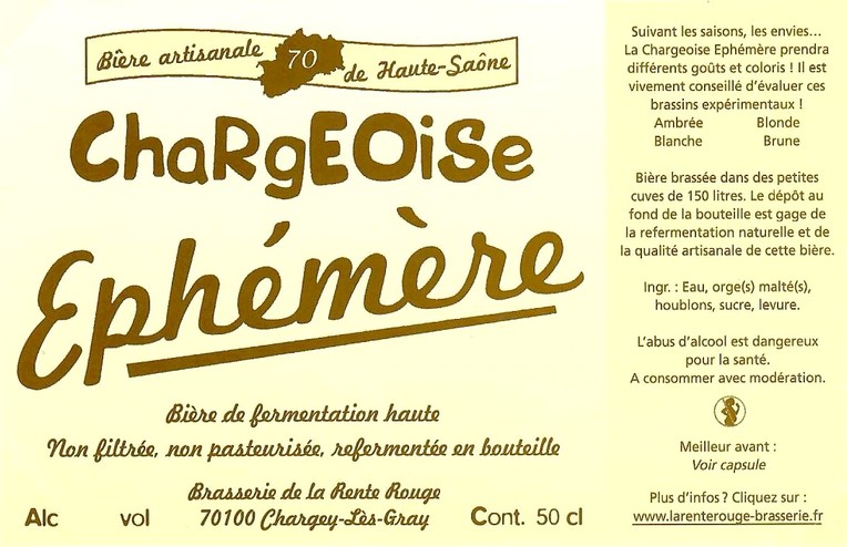 Etiquette BRASSERIE DE LA RENTE ROUGE 02