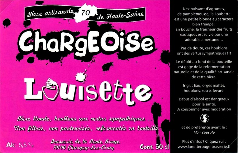 Etiquette BRASSERIE DE LA RENTE ROUGE 06