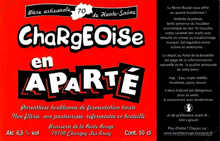 Etiquette BRASSERIE DE LA RENTE ROUGE 08