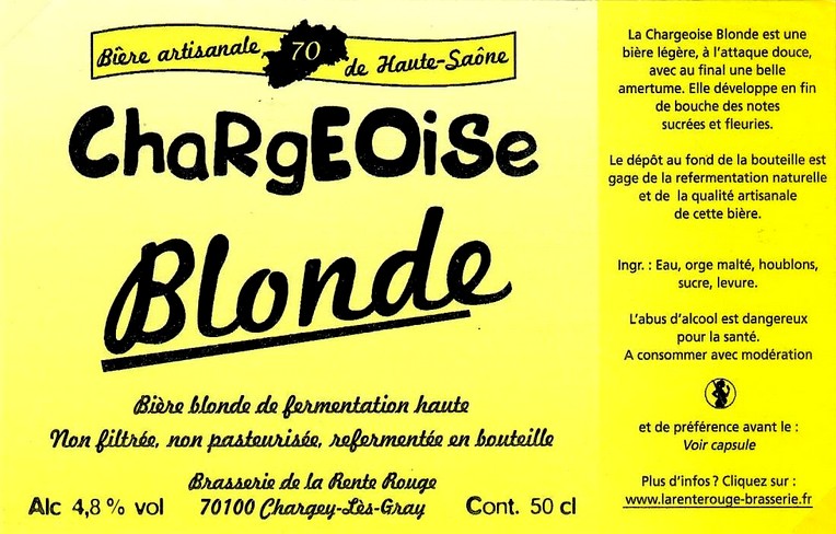 Etiquette BRASSERIE DE LA RENTE ROUGE 13