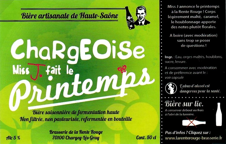 Etiquette BRASSERIE DE LA RENTE ROUGE 19
