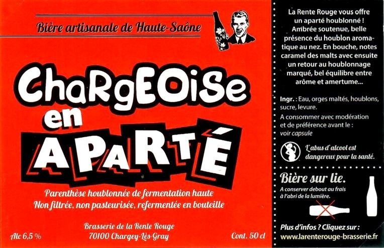 Etiquette BRASSERIE DE LA RENTE ROUGE 20