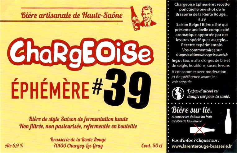 Etiquette BRASSERIE DE LA RENTE ROUGE 23