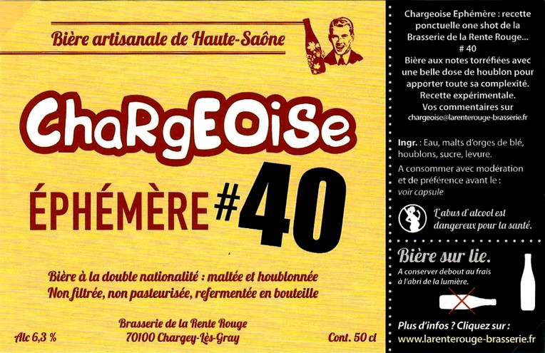 Etiquette BRASSERIE DE LA RENTE ROUGE 24