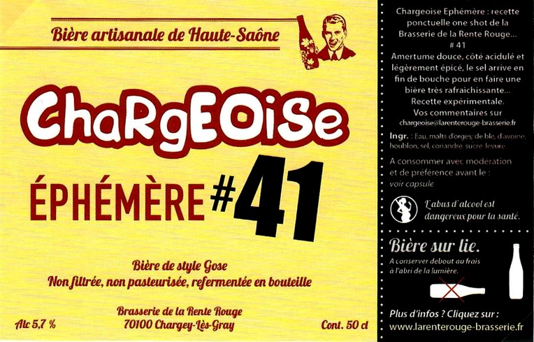 Etiquette BRASSERIE DE LA RENTE ROUGE 25