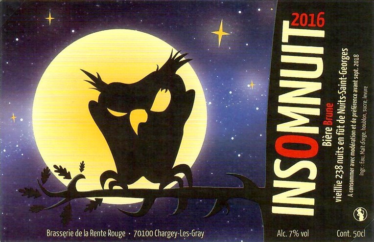 Etiquette BRASSERIE DE LA RENTE ROUGE 30