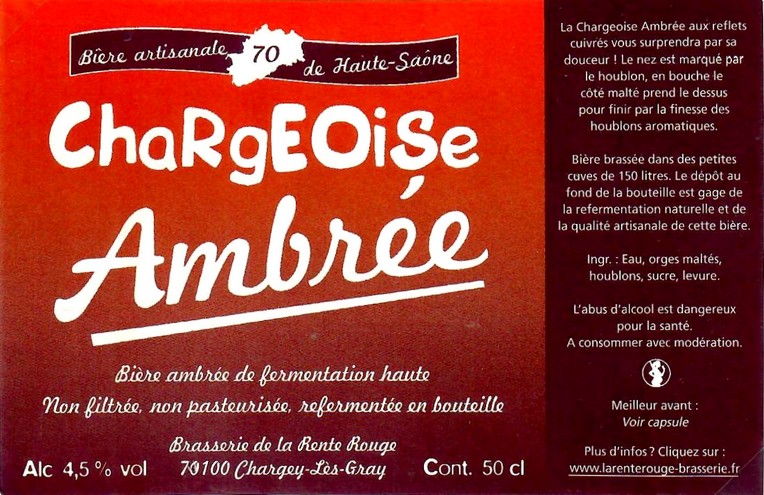 Etiquette BRASSERIE DE LA RENTE ROUGE 32