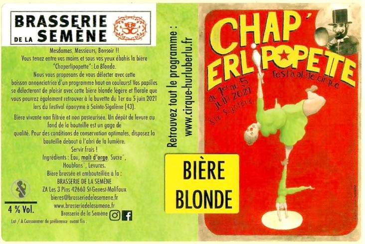 Etiquette BRASSERIE DE LA SEMENE 16