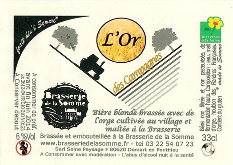 Etiquette BRASSERIE DE LA SOMME 11