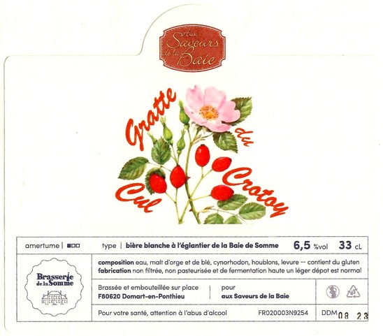 Etiquette BRASSERIE DE LA SOMME 112