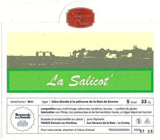 Etiquette BRASSERIE DE LA SOMME 116