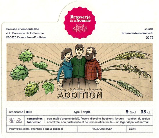 Etiquette BRASSERIE DE LA SOMME 124