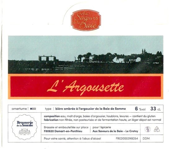 Etiquette BRASSERIE DE LA SOMME 130