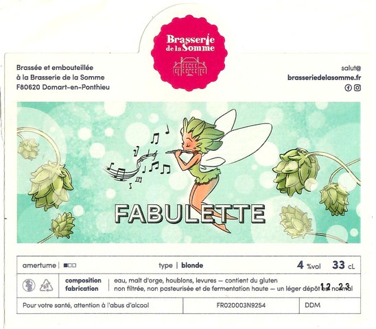 Etiquette BRASSERIE DE LA SOMME 131