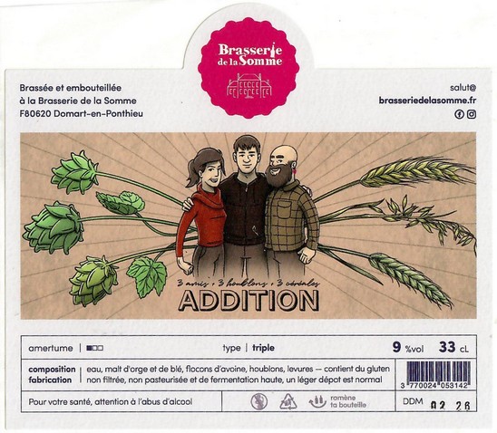 Etiquette BRASSERIE DE LA SOMME 138