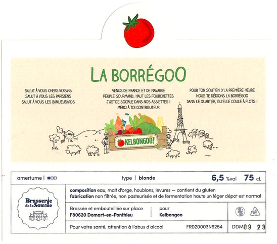 Etiquette BRASSERIE DE LA SOMME 150