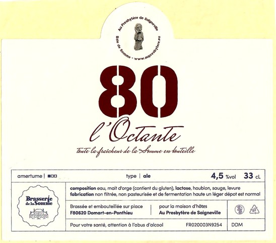 Etiquette BRASSERIE DE LA SOMME 151